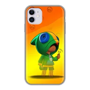 Чехол Бравл Старс для iPhone 11 (LEON в кофте)