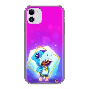 Чехол Бравл Старс для iPhone 11 (Леон в костюме Акулы)