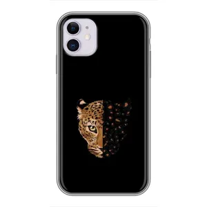 Чохол з леопардовим принтом на iPhone 11 (Леопард на чорному)