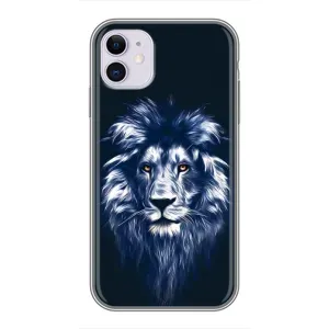 Чохол з картинкою на iPhone 11 (Лев – синій)