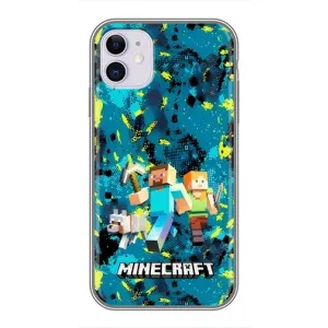 Чехлы для iPhone 11 (Персонажи Майн Крафт) (Майнкрафт)