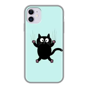 Силіконовий чохол з котиком для iPhone 11 (Падаючий кіт)