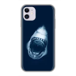 Силіконовий бампер з картинкою звірів для iPhone 11 (Пащу Акули)