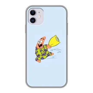 Чехлы с Патриком на iPhone 11 (Патрик с подушкой)