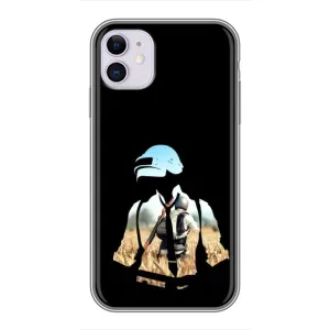 Силиконовый чехол с картинкой "Герой Pubg" на iPhone 11 (Пубг мен)