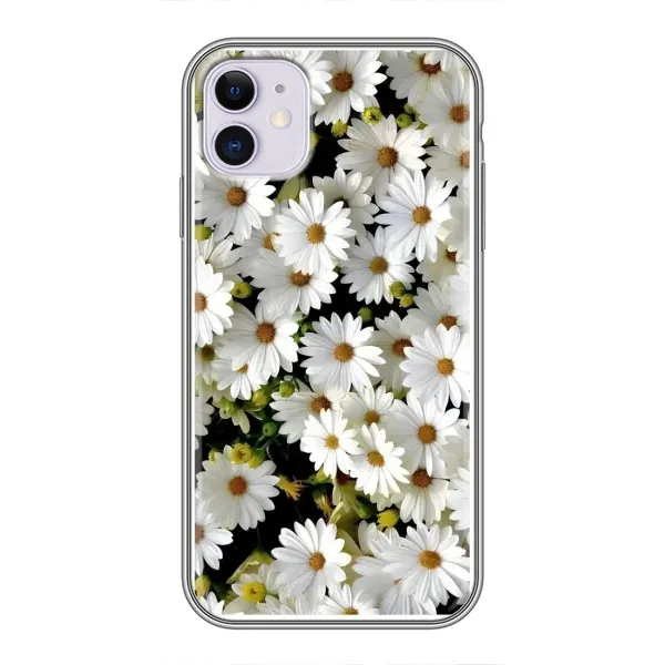 Чехол с рисунком «Рамка в ромашках» для iPhone 11