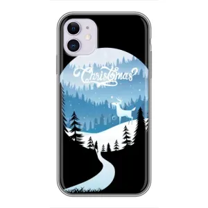 Силиконовый бампер на рождество для iPhone 11 (Рождественский Олень)