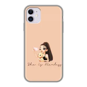 Силіконовый Чохол на iPhone 11 з картинкой Модных девушек (З собакою)