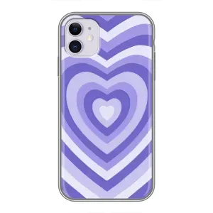 Чехлы с тематикой "Маленькие Сердечки" на iPhone 11 (Сердце фиолет)