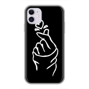 Чехлы (Знак сердечка) на iPhone 11 (Сердце на черном)