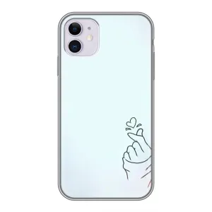 Чехлы (Знак сердечка) на iPhone 11 (Сердце на голубом)