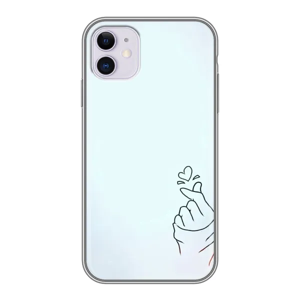 Чехол с рисунком «Сердце на голубом» для iPhone 11