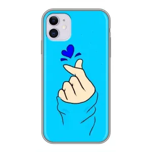 Чехлы (Знак сердечка) на iPhone 11 (Сердце на синем)