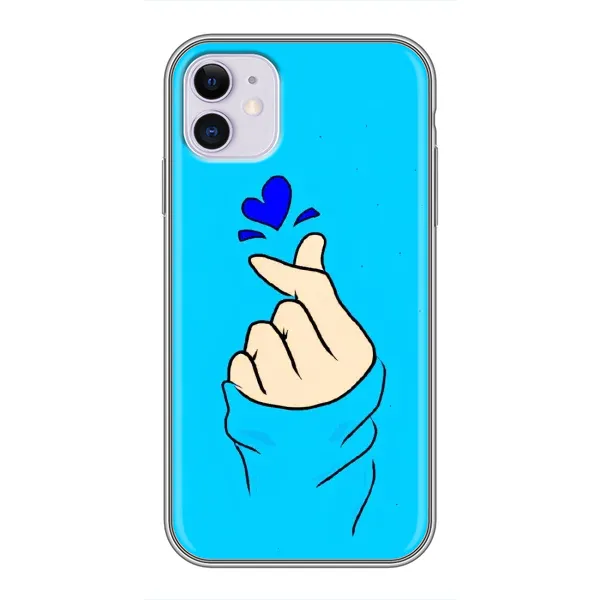 Чехол с рисунком «Сердце на синем» для iPhone 11