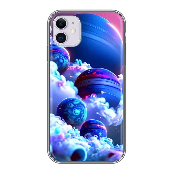 Чехол с рисунком «Синие планеты» для iPhone 11 Чехол с рисунком «Синие планеты» для iPhone 11
