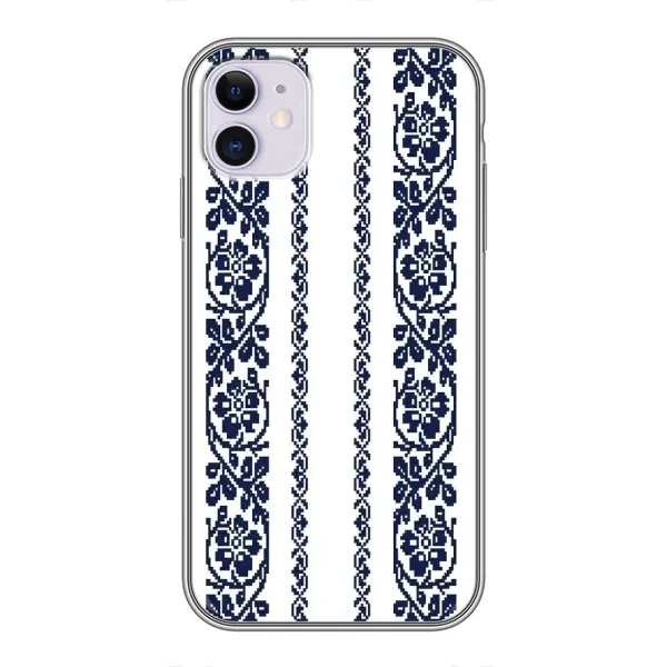 Чехол с рисунком «Синяя вышиванка» для iPhone 11 Чехол с рисунком «Синяя вышиванка» для iPhone 11