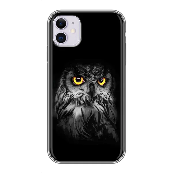Чехол с рисунком «Сова на чёрном» для iPhone 11 Чехол с рисунком «Сова на чёрном» для iPhone 11