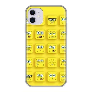 Силиконовый чехол Спанч Боб на Айфон 11 (Спанч-БОБ)