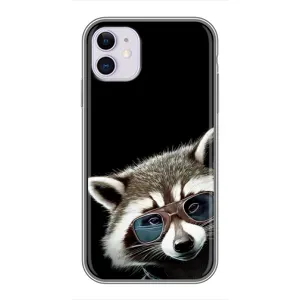 Силіконовий Чохол з Энотами на iPhone 11 (Стильний Єнот)