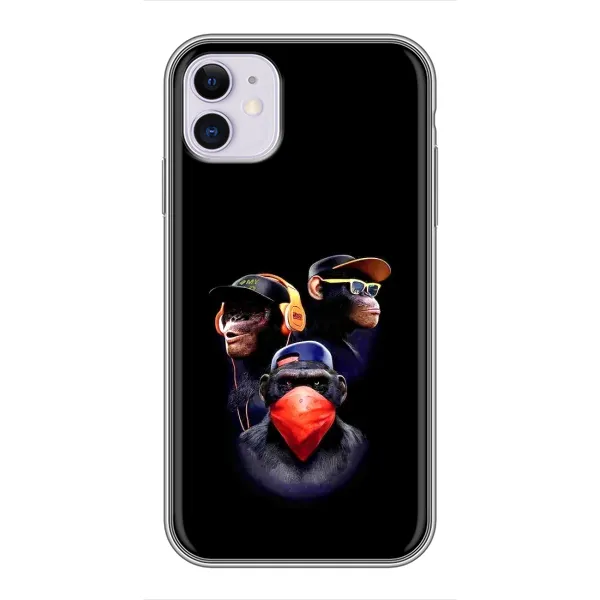 Чехол с рисунком «Три обезьяны» для iPhone 11 Чехол с рисунком «Три обезьяны» для iPhone 11