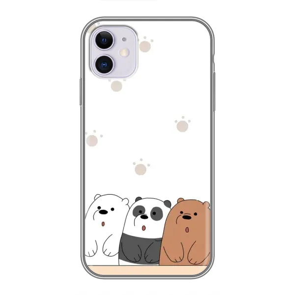 Чехол с рисунком «Удивленные медвеженки» для iPhone 11