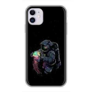 Силіконовый Чохол з принтом "Космонавти" на iPhone 11 (В руках земля)