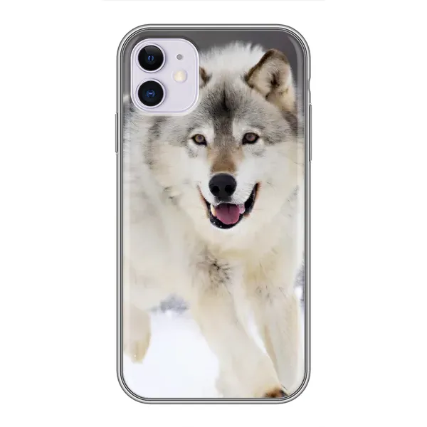 Чехол с рисунком «Волк на снегу» для iPhone 11 Чехол с рисунком «Волк на снегу» для iPhone 11