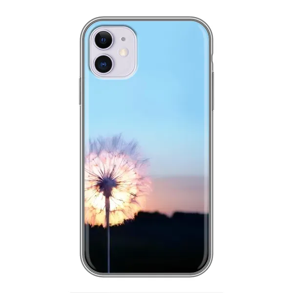 Чехол с рисунком «Закат с одуванчиком» для iPhone 11 Чехол с рисунком «Закат с одуванчиком» для iPhone 11
