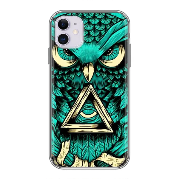 Чехол с рисунком «Зеленая сова» для iPhone 11 Чехол с рисунком «Зеленая сова» для iPhone 11