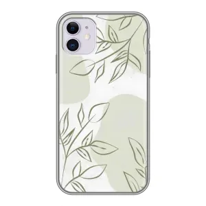 Чехол цветочный дизайн для iPhone 11 (Зелёный дизайн)