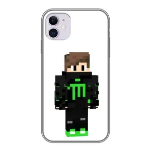 Чехлы для iPhone 11 (Персонажи Майн Крафт) (Зеленый мальчик)