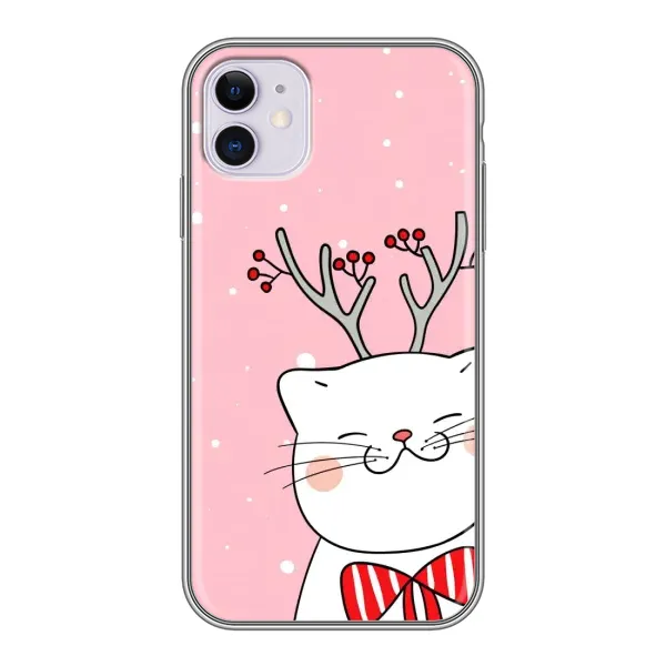 Чехол с рисунком «Зимний кот» для iPhone 11 Чехол с рисунком «Зимний кот» для iPhone 11
