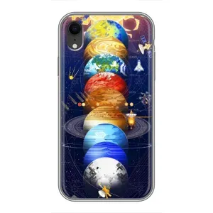 Чехол (ТПУ) с планетами на iPhone Xr (Арт планети)