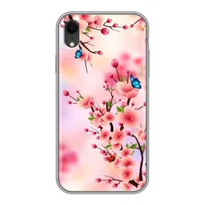 Чехол с принтом САКУРЫ на iPhone Xr (Бабочки на сакуре)