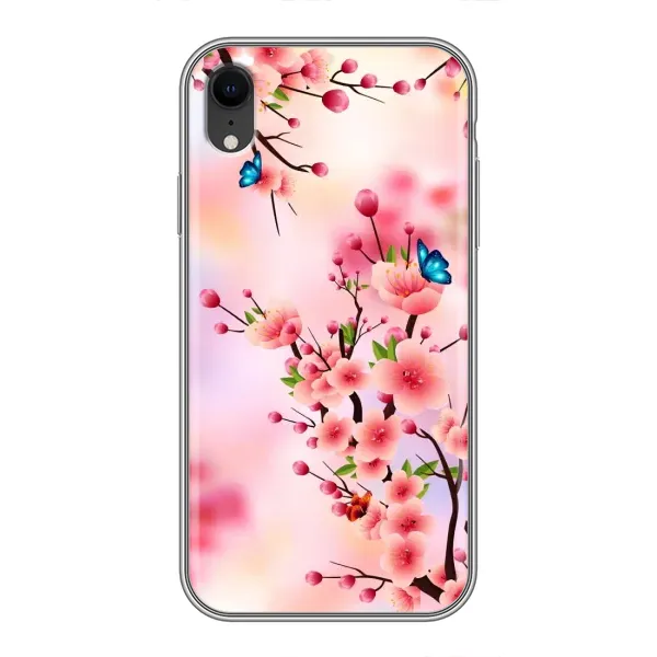 Чехол с рисунком «Бабочки на сакуре» для iPhone Xr Чехол с рисунком «Бабочки на сакуре» для iPhone Xr