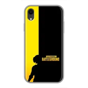 Чохол (TPU) з картинкою "Лого Пабг" на Айфон Xr (Battlegrounds)