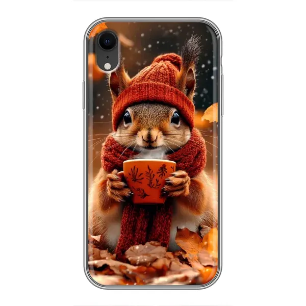 Чехол с рисунком «Белка с кофе» для iPhone Xr Чехол с рисунком «Белка с кофе» для iPhone Xr