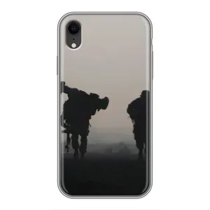 Чехлы на военную тематику для iPhone Xr (Бой солдат)