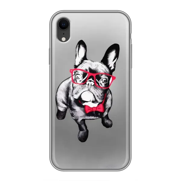 Чехол с рисунком «Бульдог в очках» для iPhone Xr Чехол с рисунком «Бульдог в очках» для iPhone Xr