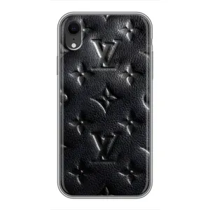 Текстурний Чохол Louis Vuitton для Айфон Xr (Чорний ЛВ)