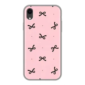 Чохол банти для iPhone Xr (Чорні бантики)