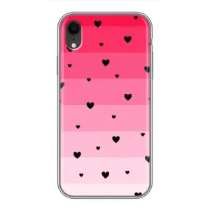 Чехлы с тематикой "Маленькие Сердечки" на iPhone Xr (Чорные сердечки)