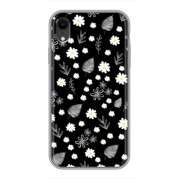 Чехол с рисунком «цветение на чорном» для iPhone Xr
