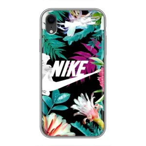 Силіконовый Чохол на iPhone Xr з картинкою НАЙК (Квітковий Nike)