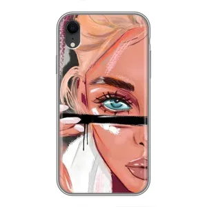 Силиконовый Чехол на iPhone Xr с картинкой Стильных Девушек (Девушка и ресницы)