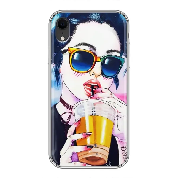 Чехол с рисунком «Девушка с коктейлем» для iPhone Xr Чехол с рисунком «Девушка с коктейлем» для iPhone Xr