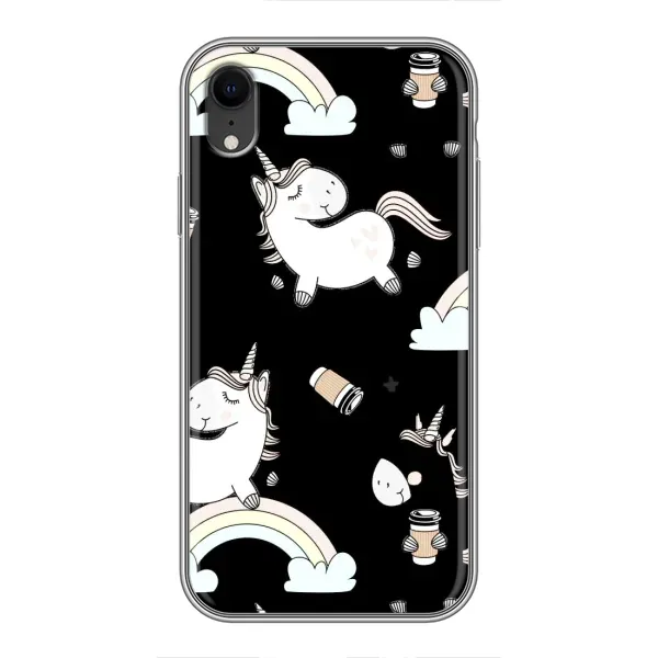 Чехол с рисунком «Единорог с кофе» для iPhone Xr Чехол с рисунком «Единорог с кофе» для iPhone Xr
