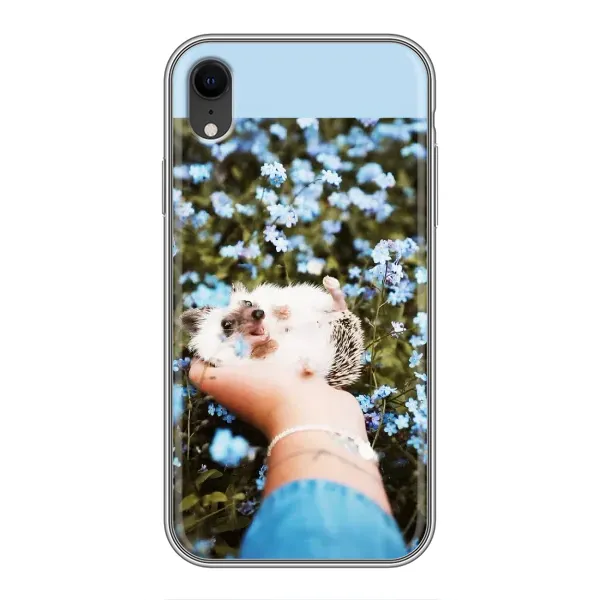 Чехол с рисунком «Ежик на руках» для iPhone Xr