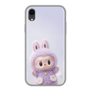 Чохол з принтом Лабубу для iPhone Xr (Фіолетовий Лабубу)