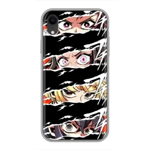 Силиконовые чехлы с глазами Anime для Айфон Xr (Глаза на чорном)